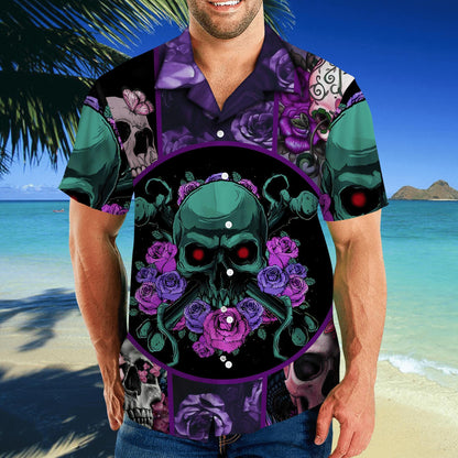 Skull Rose Hawaii Shirt Jjw23072001 Hawaiian