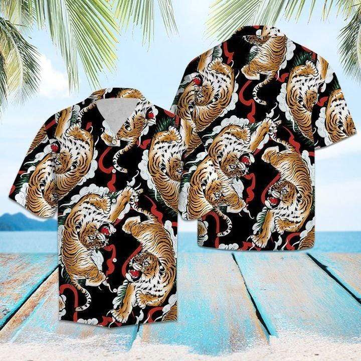 Tiger Beauty Hippie Hawaiian Aloha Shirts #H