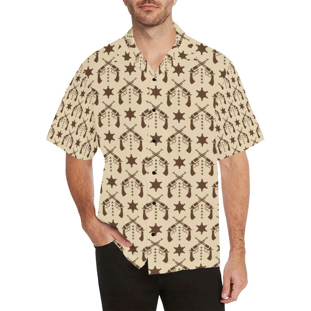 Western Cowboy Print Design Hawaiian Shirt