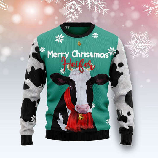 Cow Merry Christmas Heifer Ugly Christmas Sweater 