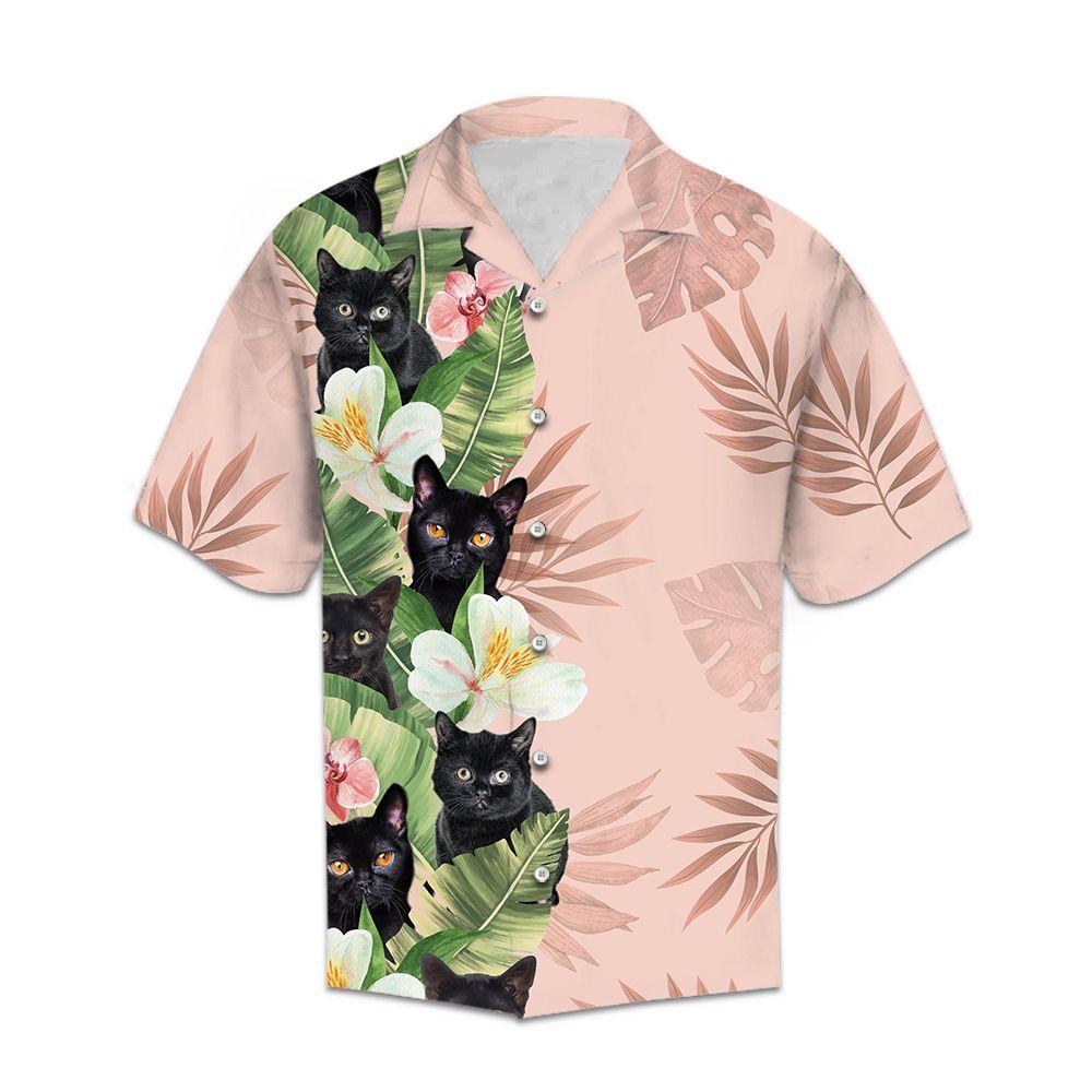 Tropical Black Cat Hawaiian Shirt | For Men & Women | Adult | HW8845