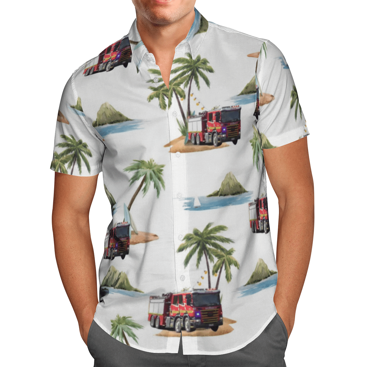 Fire Rescue Victoria Trucks  White High Quality Unisex Hawaiian Shirt For Men And Women Dhc17063486