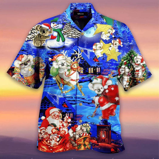 Hawaiian Aloha Shirts Cute Koala Christmas