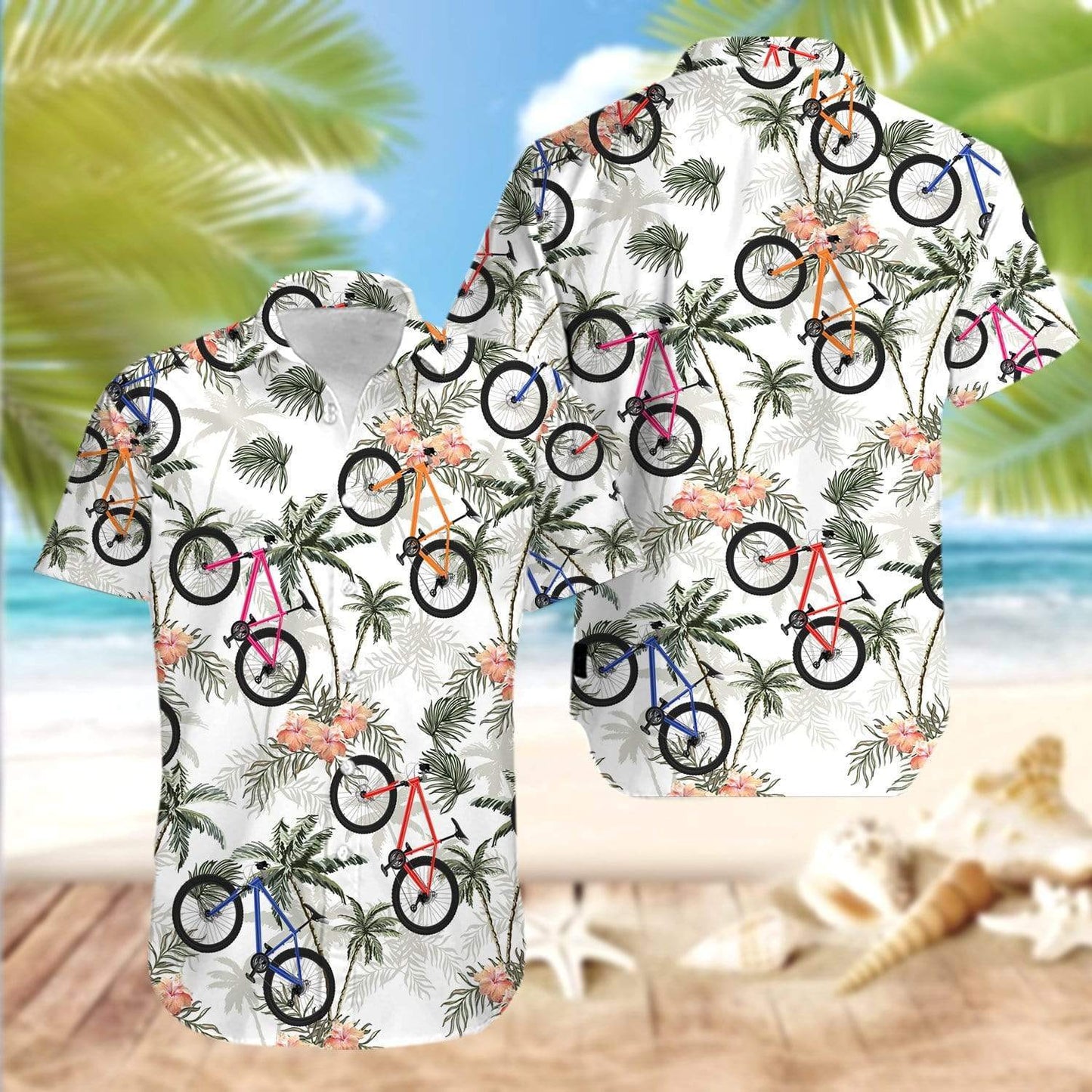 Cycling Bike Hawaiian Aloha Shirts #KV