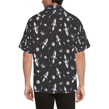 Space Rocket Print Design Hawaiian Shirt