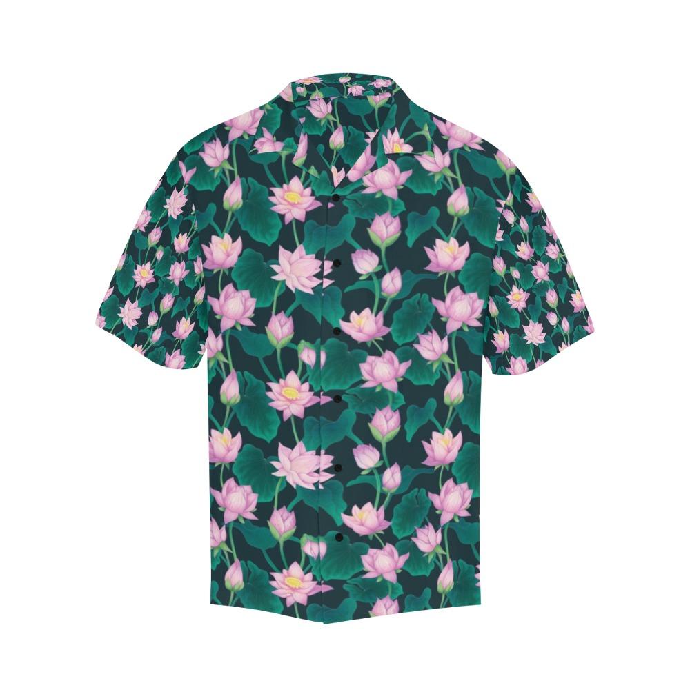 Water Lily Print Design Hawaiian Shirt