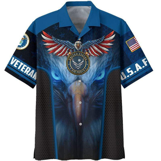 Amazing Patriot Eagle US Air Force Veteran Unisex Hawaiian Shirts