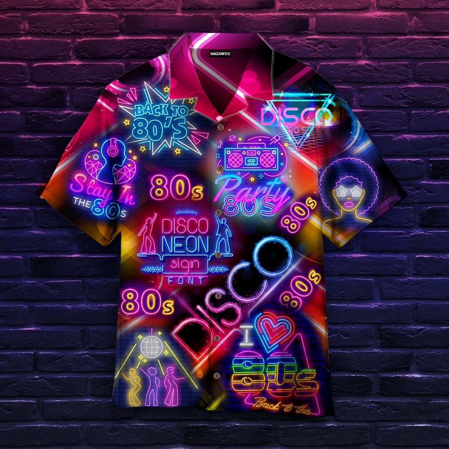 Life Is Better With Disco Neon Music Party Hawaiian Shirt | For Men &amp;amp; Women | Adult | Hw4833