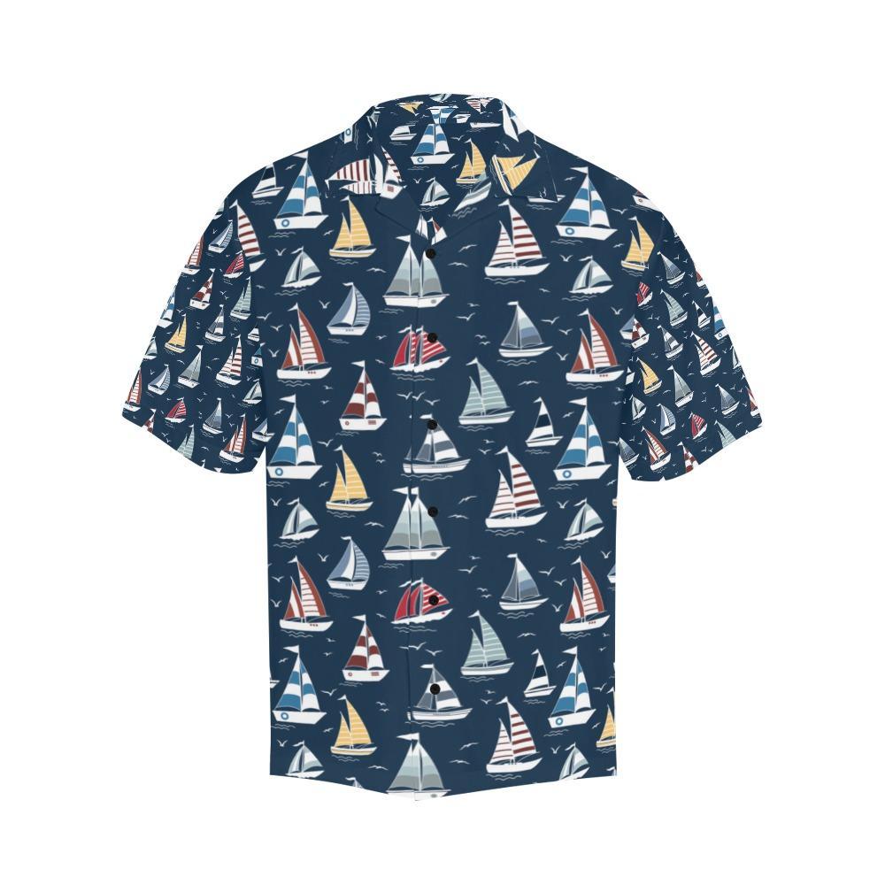 Sailboat Print Design Hawaiian Shirt