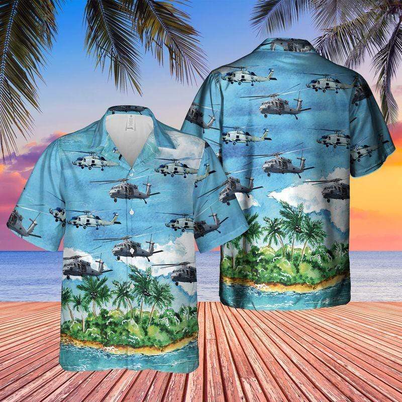 Us Navy Mh-60 Seahawk Unisex Hawaiian Shirts