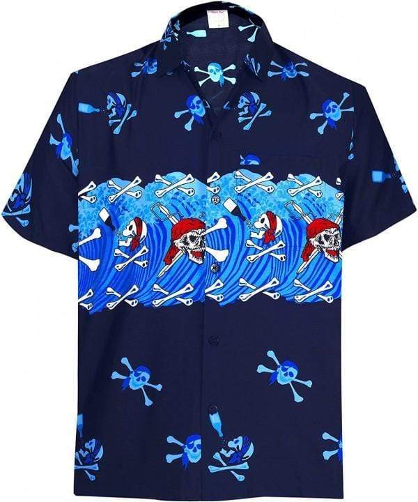 Hawaiian Aloha Shirts Tropical Beach Skull