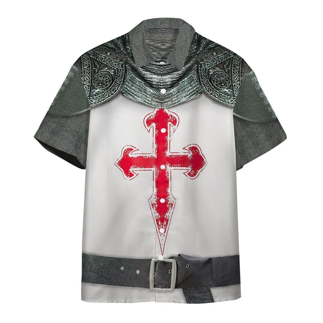  3D Crusader Knight Armour Hawaii Shirt