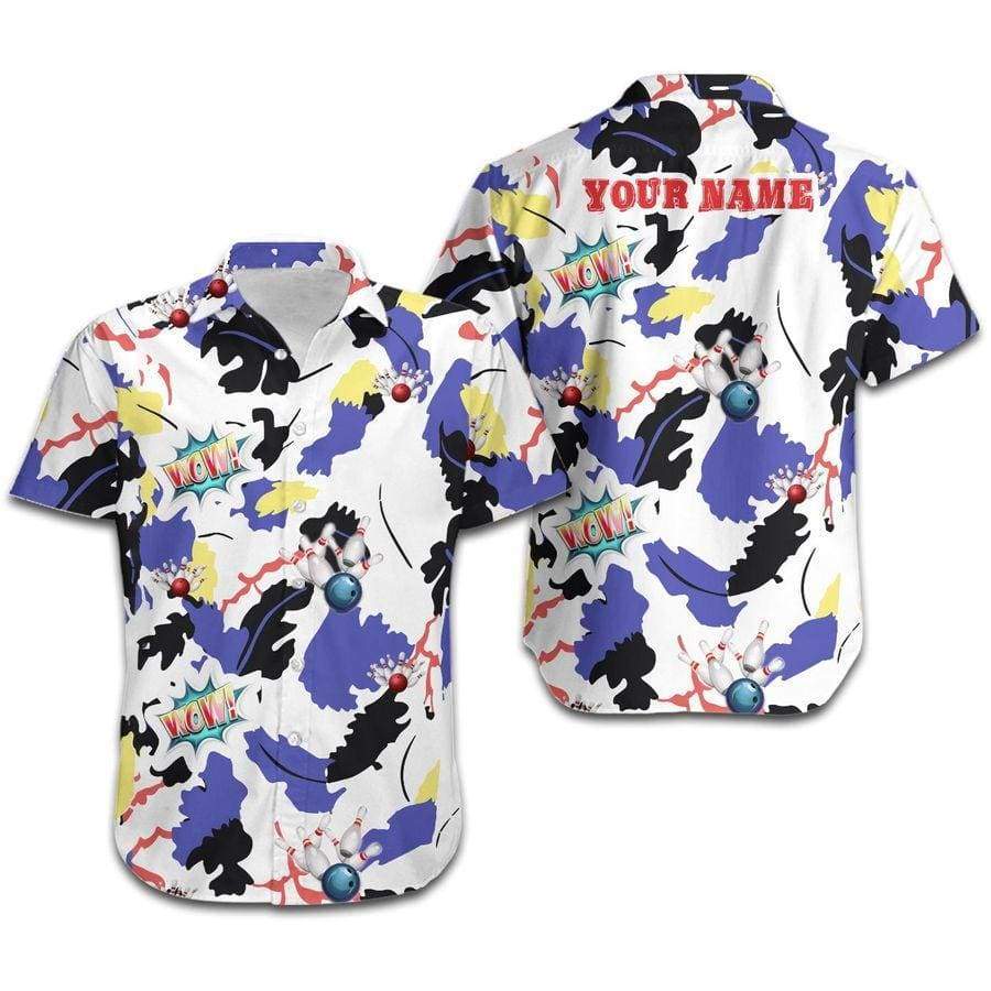 Hawaiian Aloha Shirts Bowling Funky Custom Name