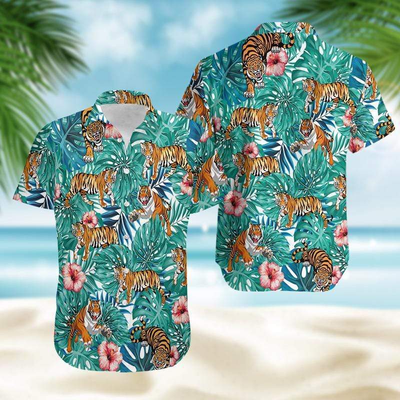 Tiger Tropical Full Printing Hawaiian Shirts #110121DH