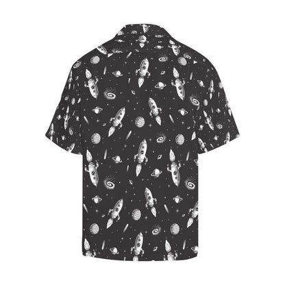Space Rocket Print Design Hawaiian Shirt