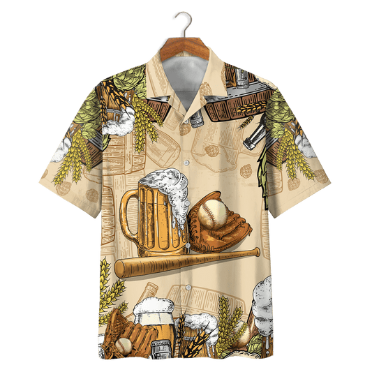 Baseball And Beer For Life Unisex Hawaiian Shirts - Beach Shorts