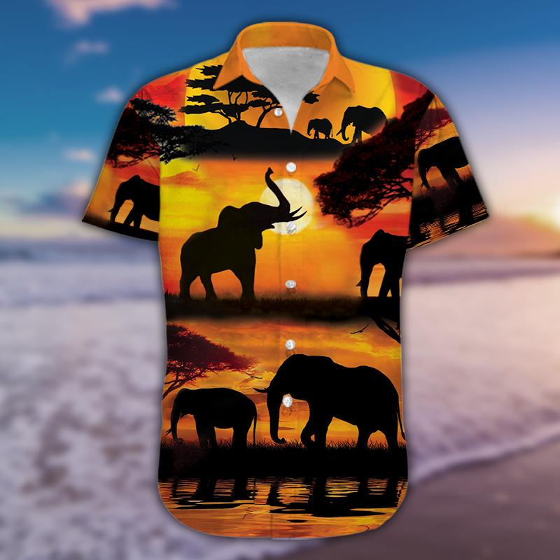 Hawaiian Aloha Shirts Elephant You're Stronger Than You Think #60421H