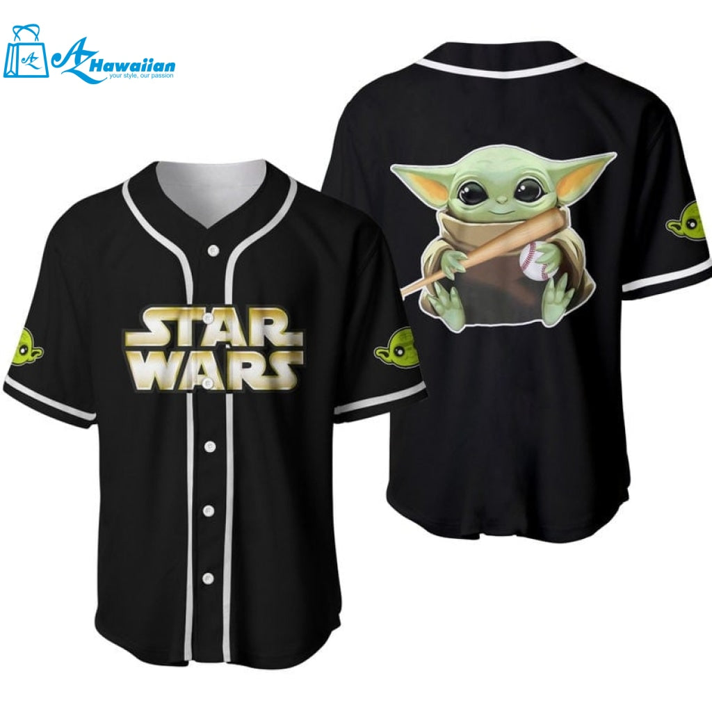 Baby Yoda Star Wars All Over Print Unisex Baseball Jersey 