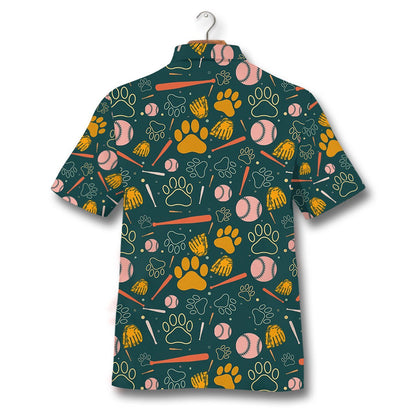 Dog And Baseball - Hawaiian Shirt