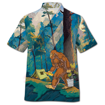 America - Bigfoot Go To Camping 103 Style Hawaii Shirt Hawaiian Shirt