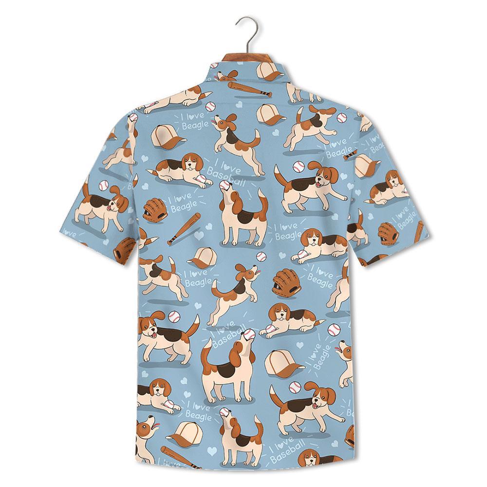 Beagle And Baseball - Hawaiian Shirt