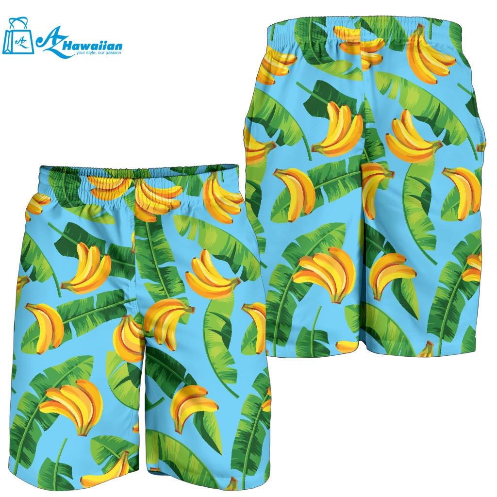 Banana Leaves Banana Design Pattern Men Shorts