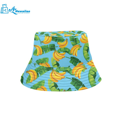 banana leaves banana design pattern Unisex Bucket Hat