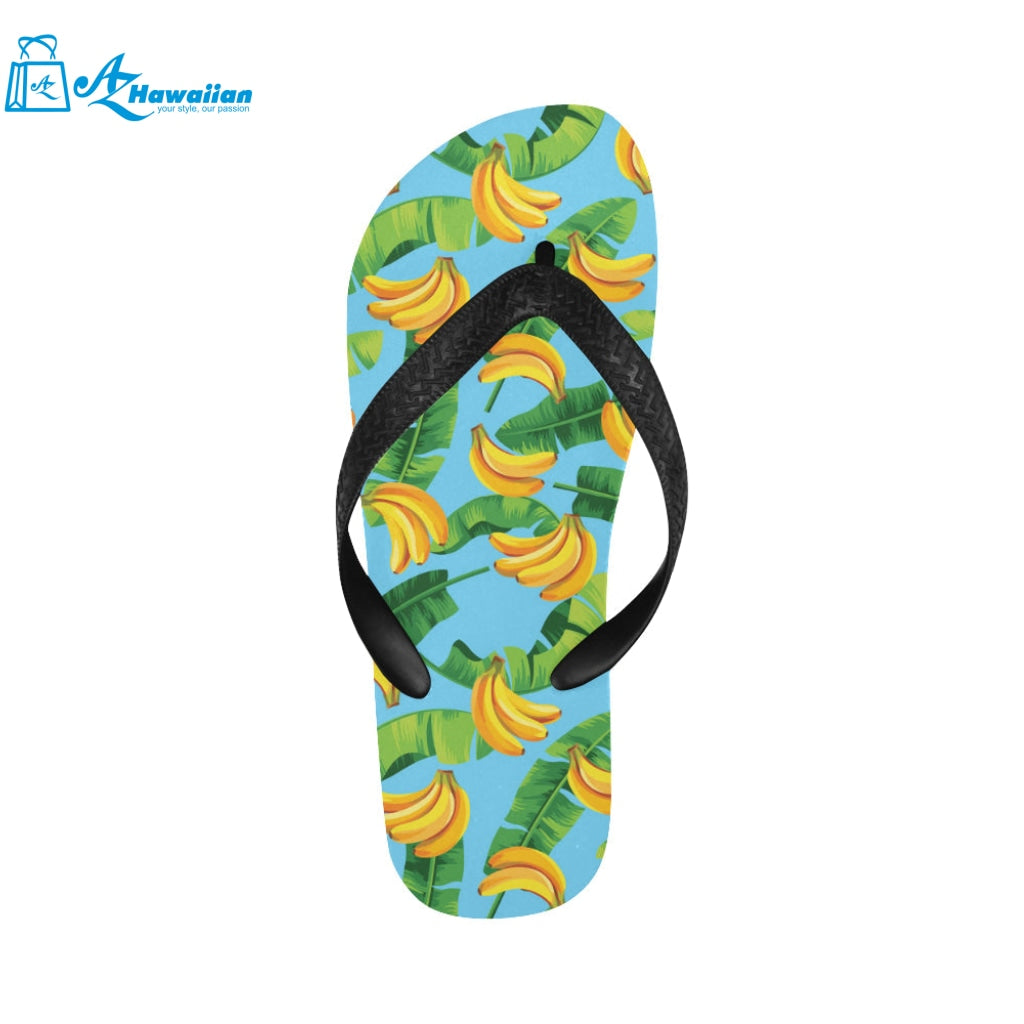 banana leaves banana design pattern Unisex Flip Flops