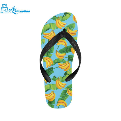 banana leaves banana design pattern Unisex Flip Flops