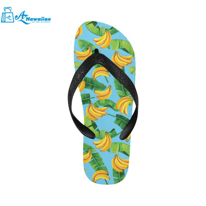 banana leaves banana design pattern Unisex Flip Flops