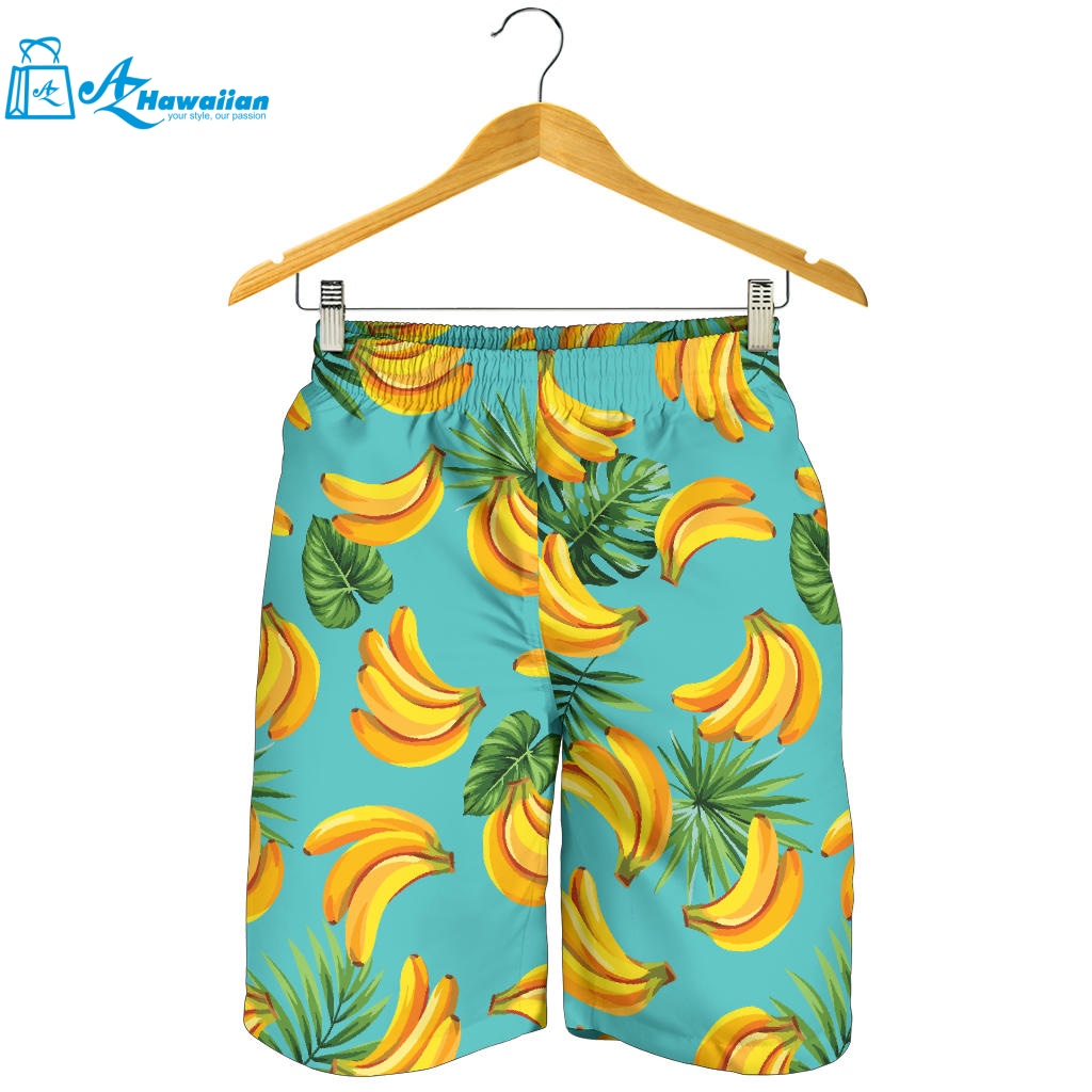 Banana Palm Leaves Pattern Background Men Shorts