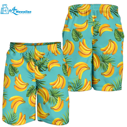 Banana Palm Leaves Pattern Background Men Shorts