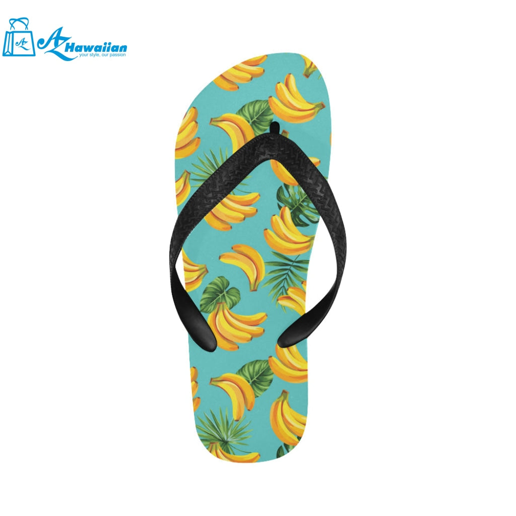 Banana Palm Leaves pattern background Unisex Flip Flops