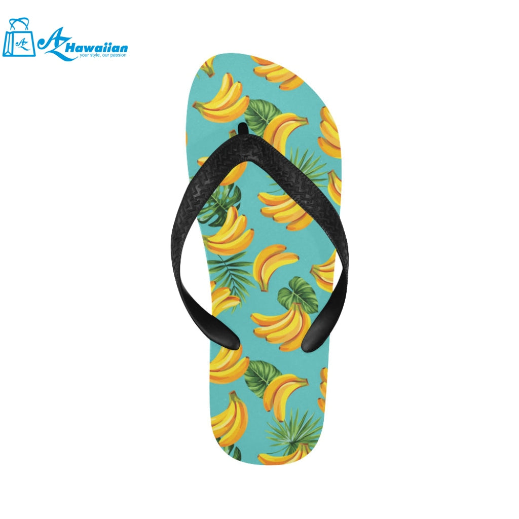 Banana Palm Leaves pattern background Unisex Flip Flops