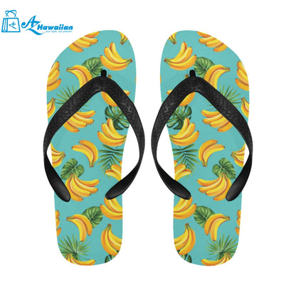 Banana Palm Leaves pattern background Unisex Flip Flops