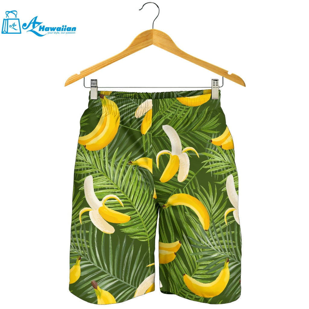 Banana Palm Leaves Pattern Men Shorts