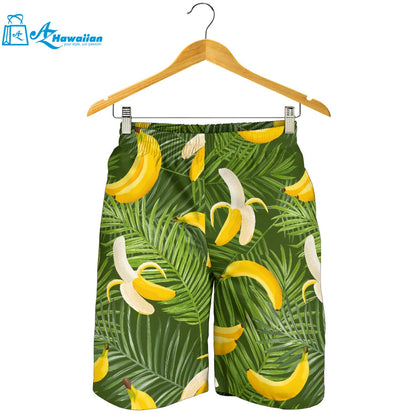 Banana Palm Leaves Pattern Men Shorts