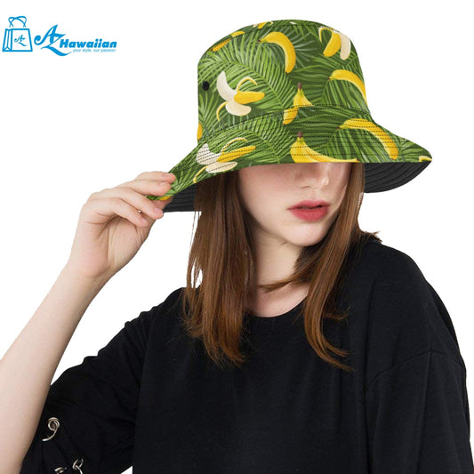 Banana Palm Leaves pattern Unisex Bucket Hat