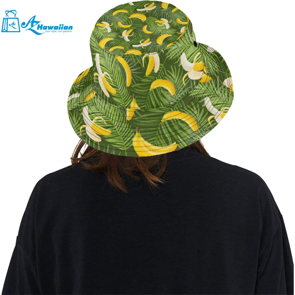 Banana Palm Leaves pattern Unisex Bucket Hat