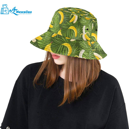 Banana Palm Leaves pattern Unisex Bucket Hat