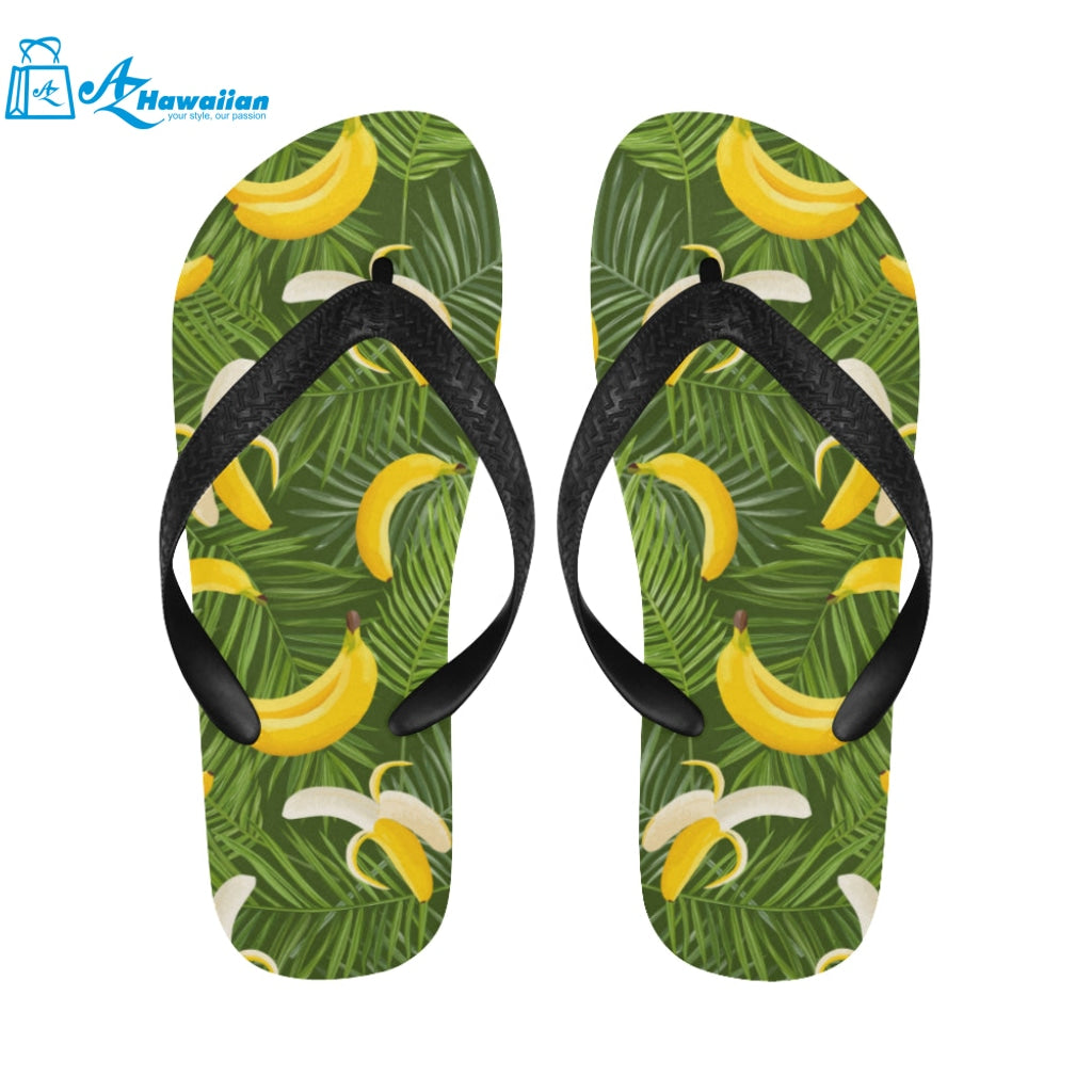 Banana Palm Leaves pattern Unisex Flip Flops