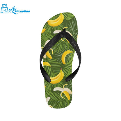 Banana Palm Leaves pattern Unisex Flip Flops