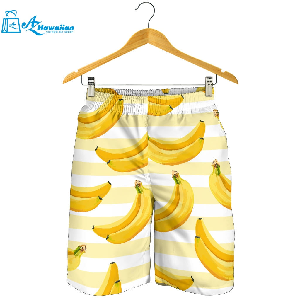 Banana Pattern Blackground Men Shorts