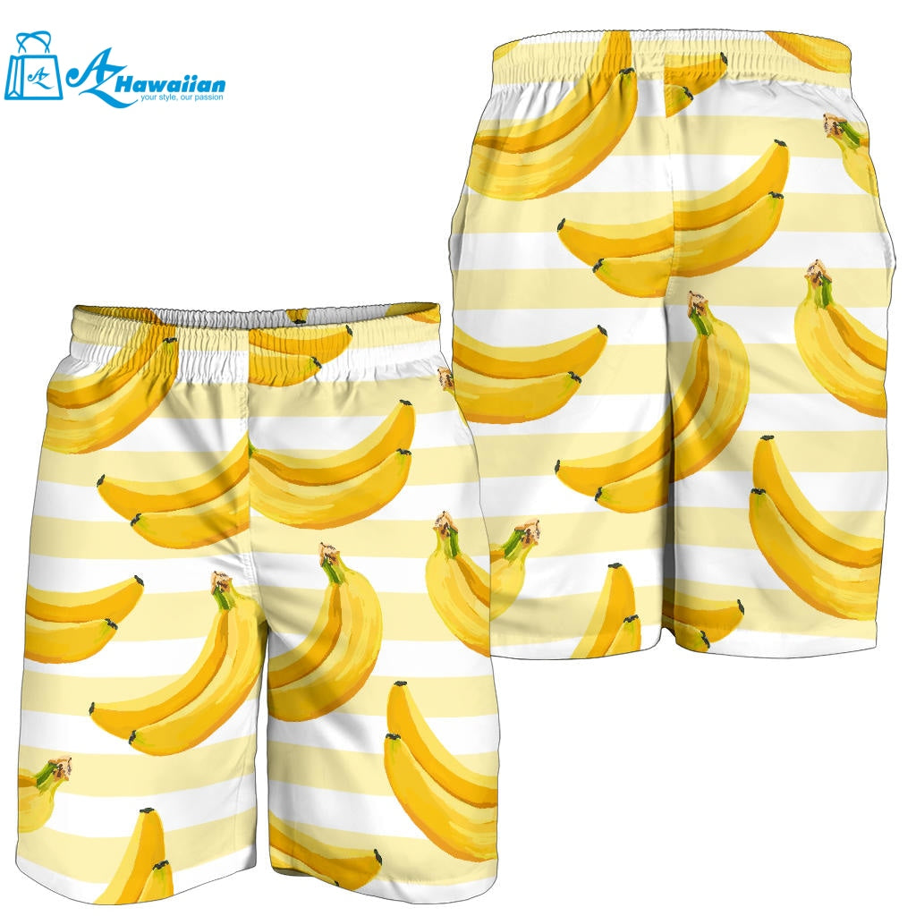 Banana Pattern Blackground Men Shorts