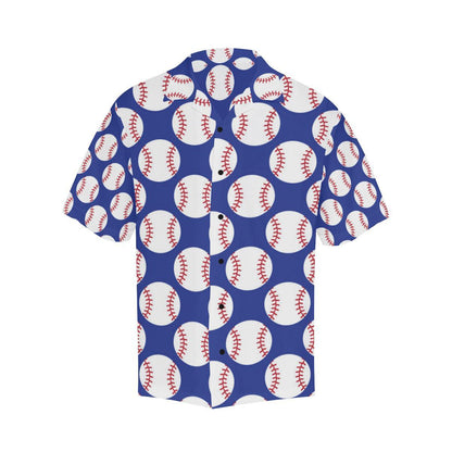 Baseball Blue Background Hawaiian Shirt