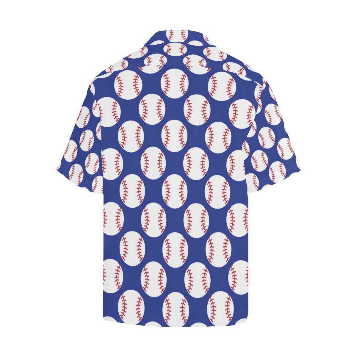 Baseball Blue Background Hawaiian Shirt