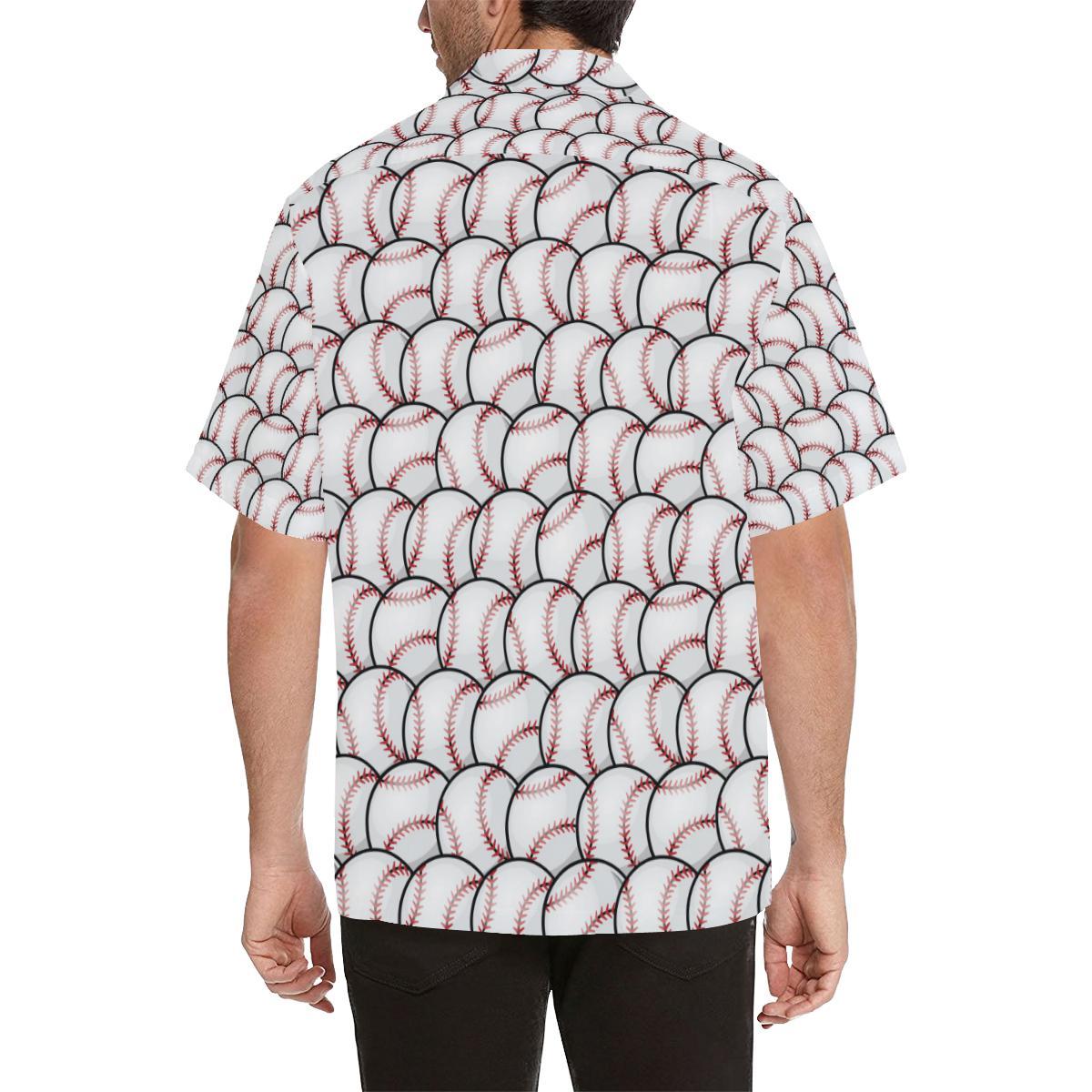 Baseball Pattern Hawaiian Shirt