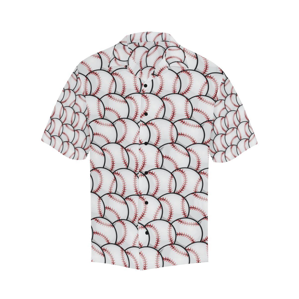 Baseball Pattern Hawaiian Shirt