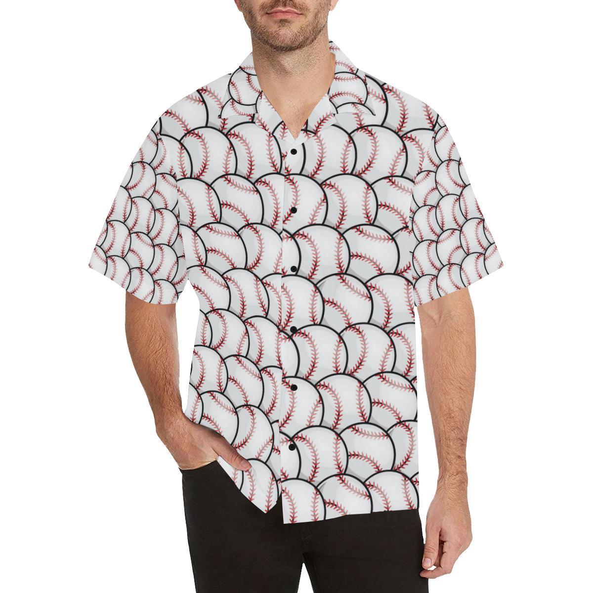 Baseball Pattern Hawaiian Shirt