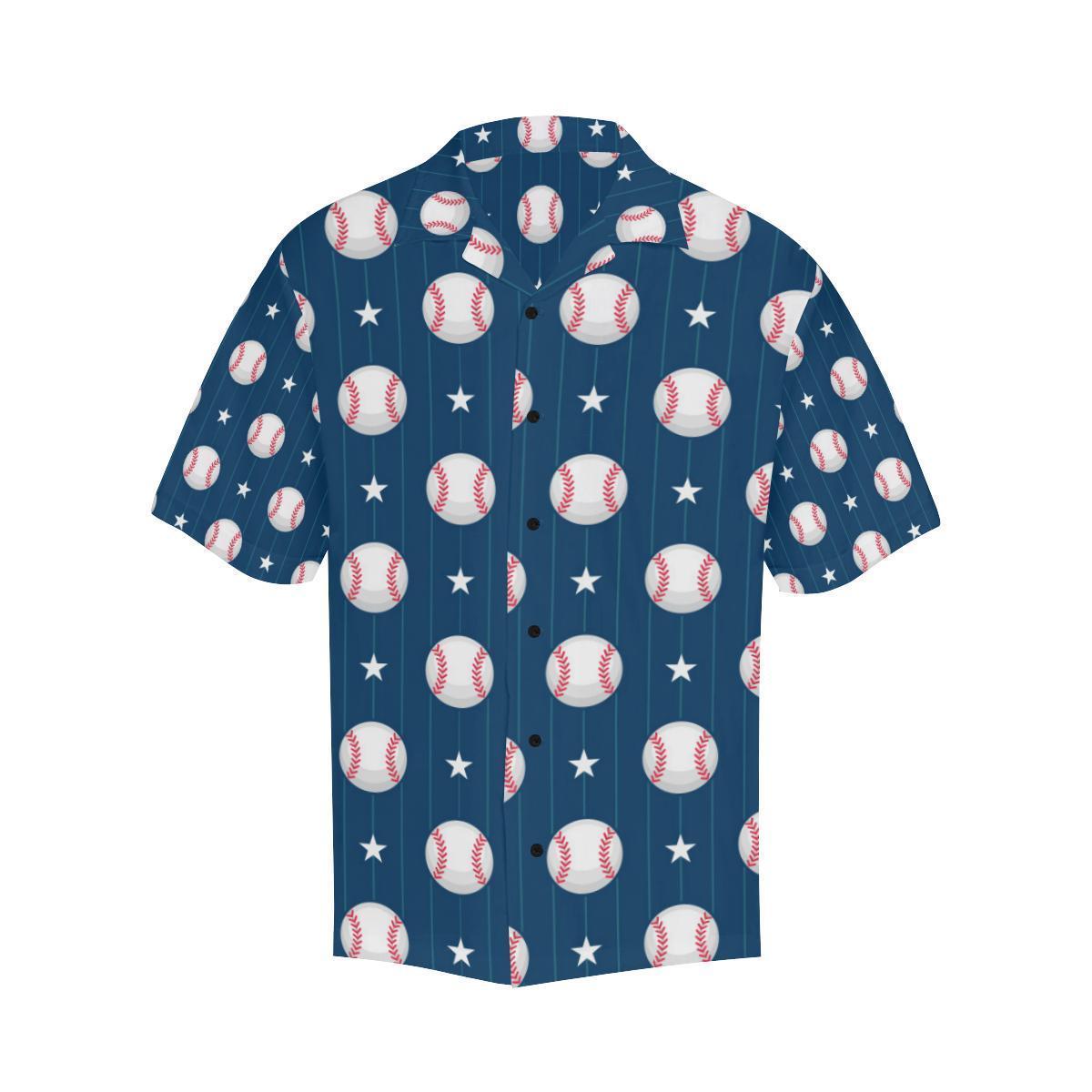 Baseball Star Print Pattern Hawaiian Shirt